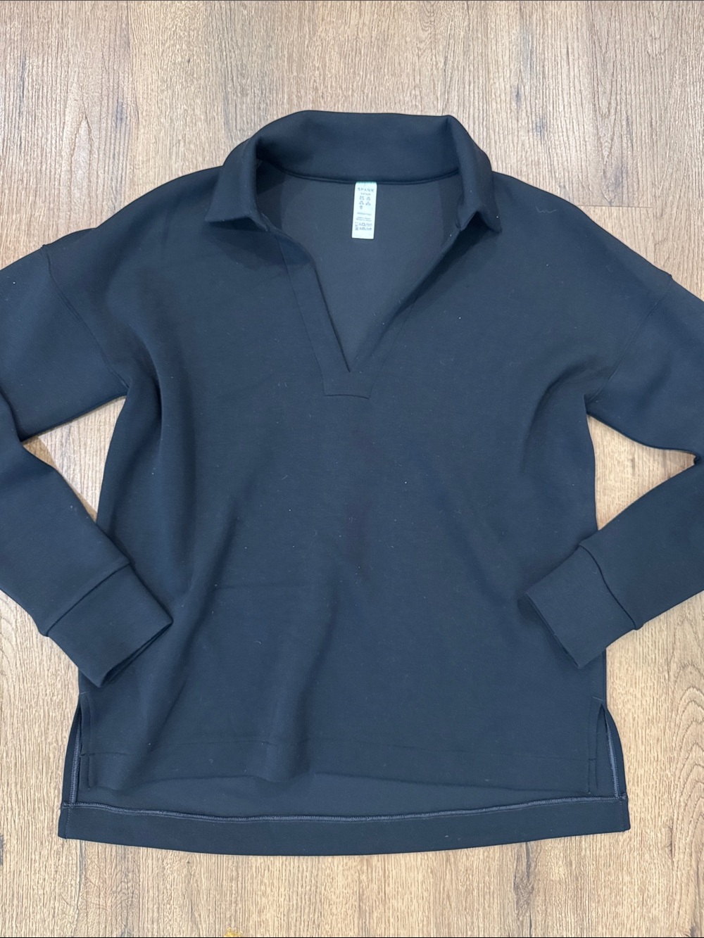 SPANX Black Women's Scoop-Collar Pullover Sweater